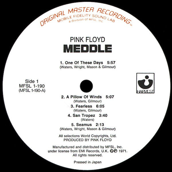 Pink Floyd : Meddle (LP, Album, Ltd, RE)