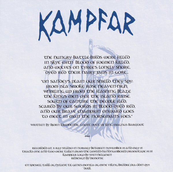 Kampfar : Kampfar (12", S/Sided, MiniAlbum, Ltd, Num, Ora)