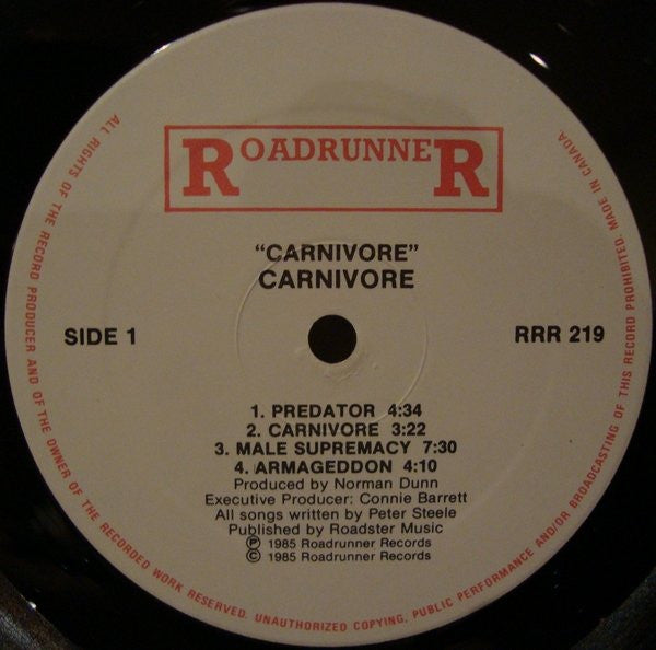 Carnivore : Carnivore (LP, Album)