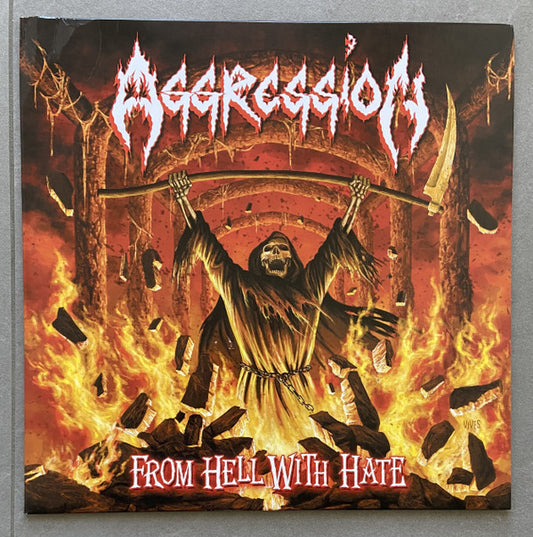 Aggression (4) : From Hell With Hate (LP, Album, Ltd, yel)